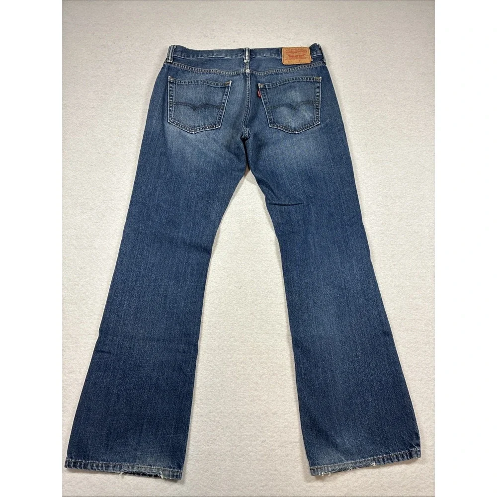 Levis 527 Mens Jeans 33x32 Blue Bootcut Fit Medium Wash Denim Classic City Biker